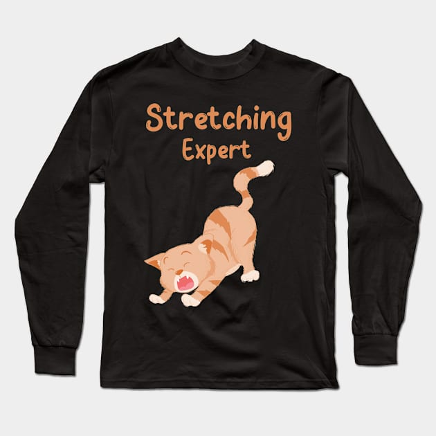 Stretching Expert Long Sleeve T-Shirt by Fresh Sizzle Designs